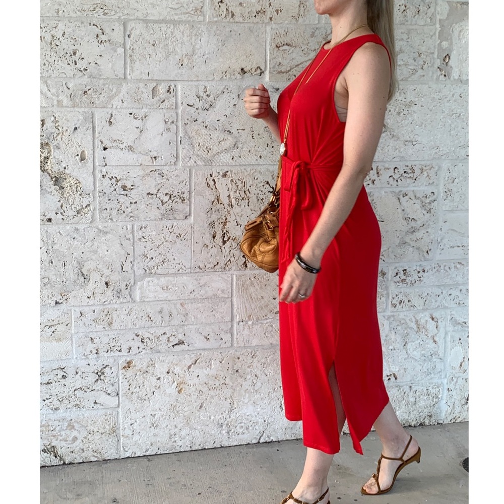 Only 1 Left!💋 NWT Cherry Red Maxi Dress 💋 - Picture 3 of 7
